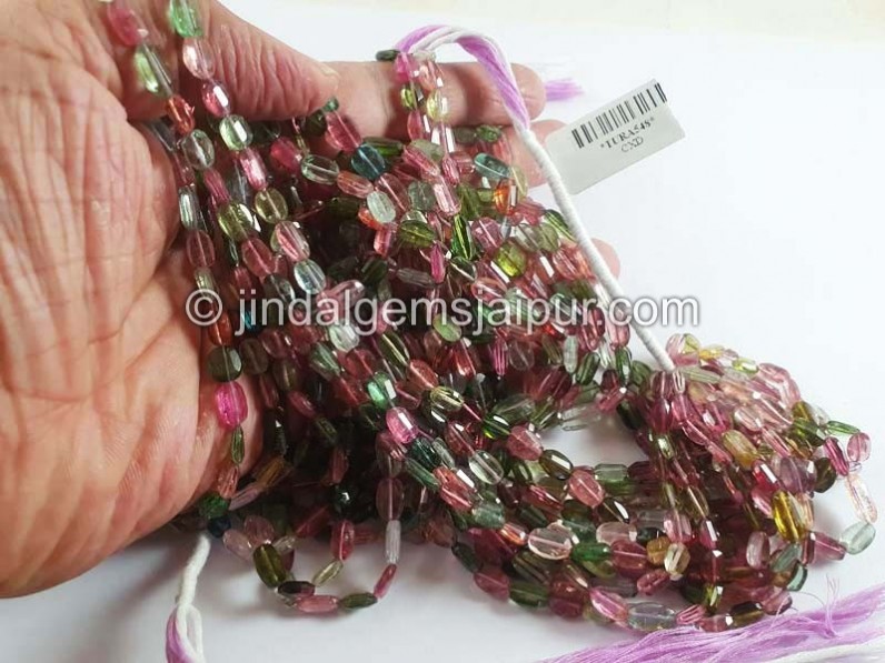 Tourmaline Step Cut Nuggets Beads