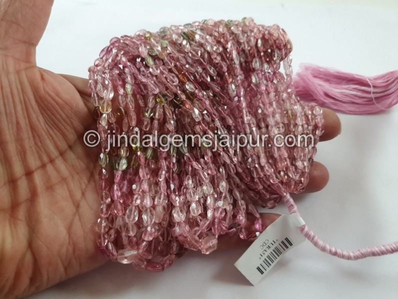 Tourmaline Faceted Oval Beads