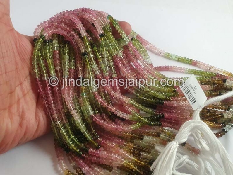 Tourmaline Smooth Roundelle Beads