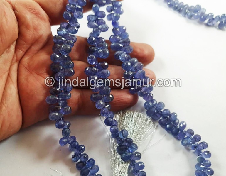 Tanzanite Faceted Drops Beads