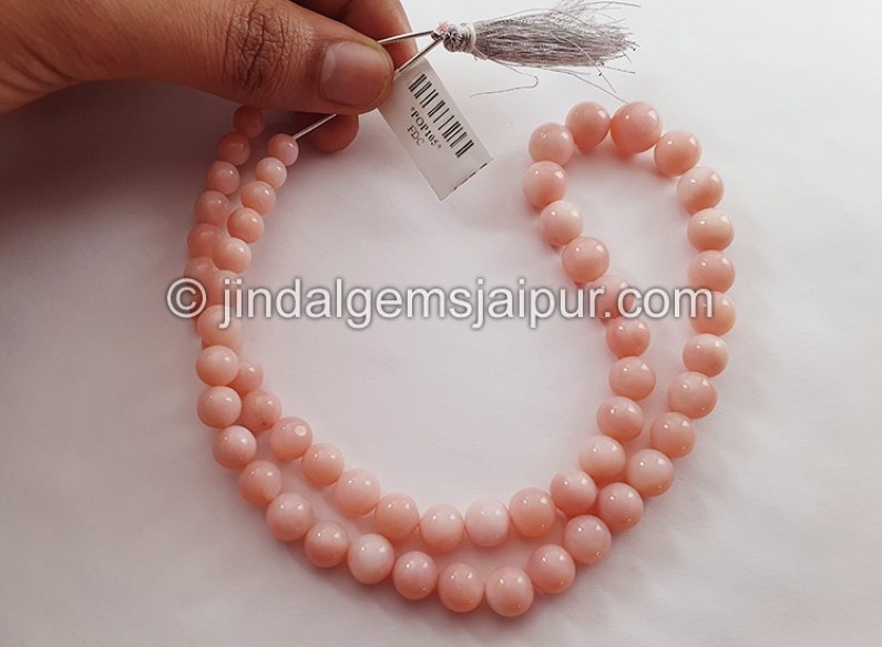Pink Opal Smooth Balls Shape Beads