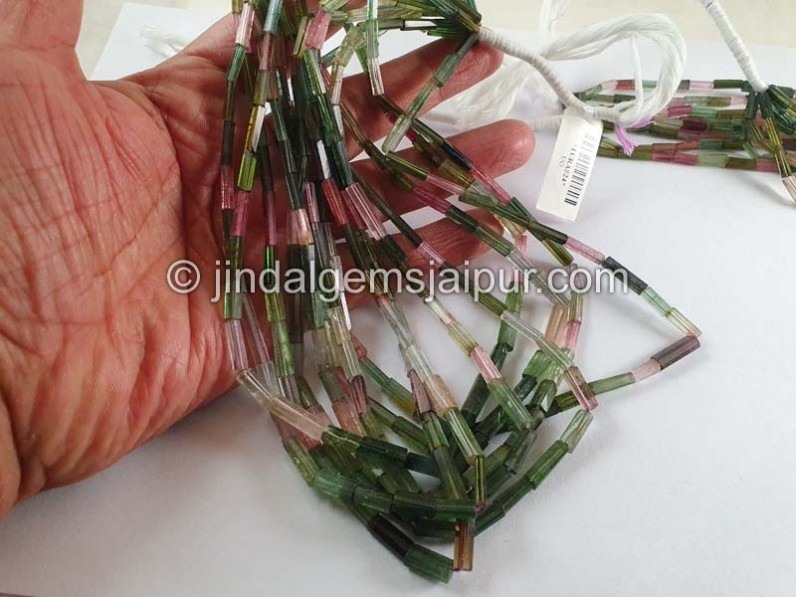 Tourmaline Step Cut Pipe Beads