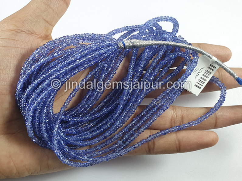 Tanzanite Smooth Roundelle Shape Small Beads