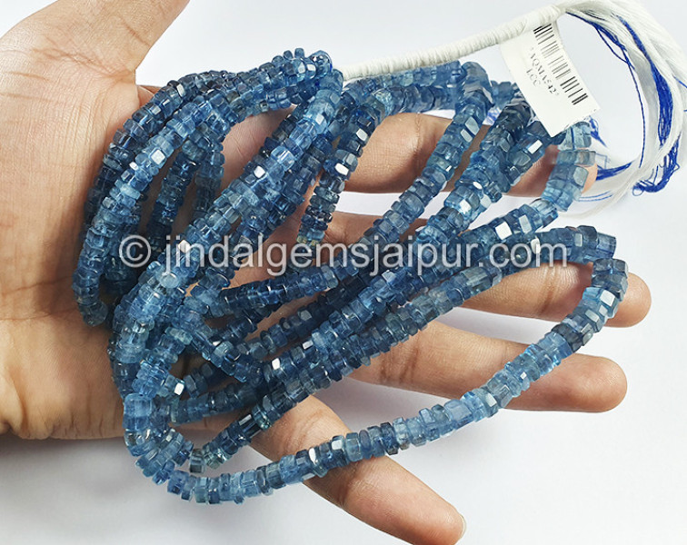 Santa Maria Aquamarine Cut Bolt Shape Beads