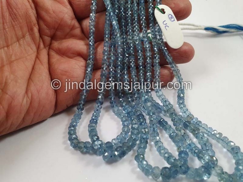 Santa Maria Aquamarine Faceted Roundelle Beads