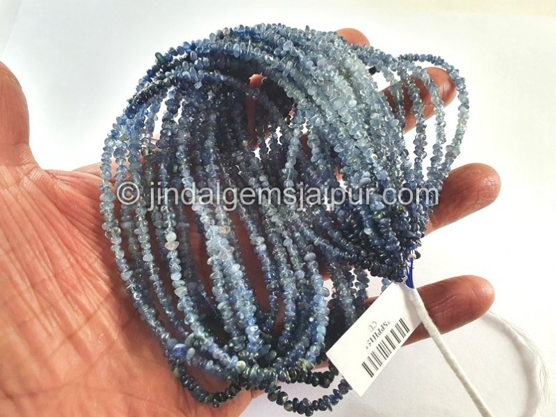 Blue Sapphire Shaded Smooth Chips Beads - SPPH168