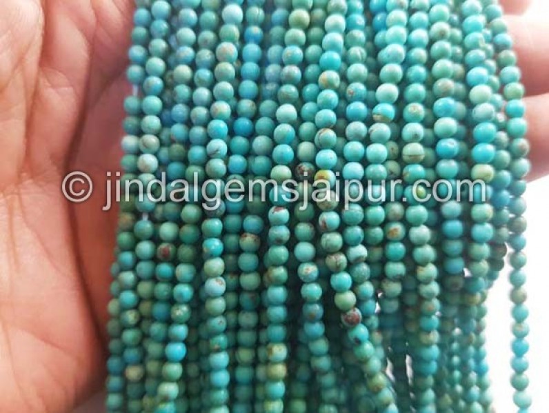 Turquoise smooth Round Shape Balls Beads