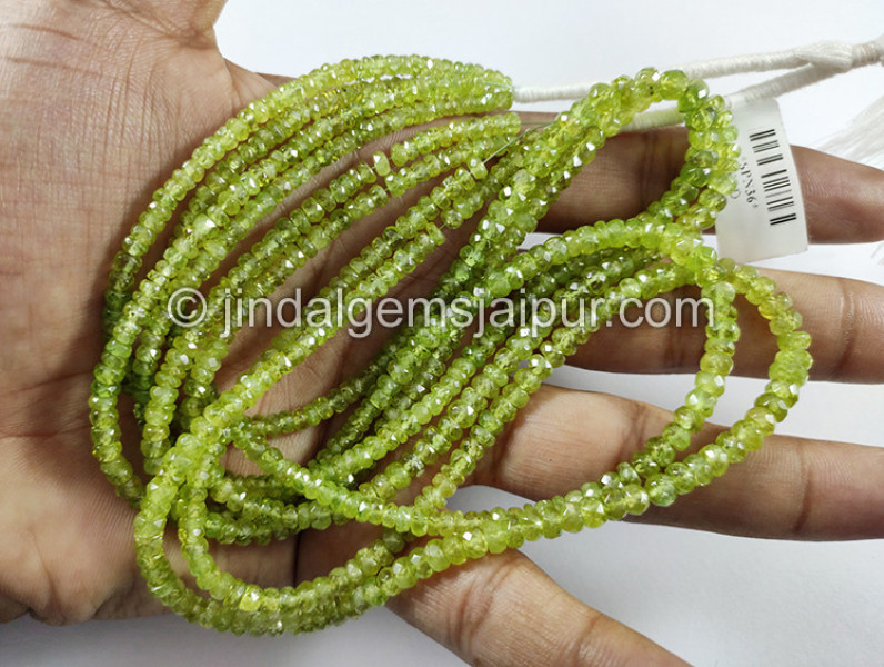 Sphene Faceted Roundelle Shape Beads
