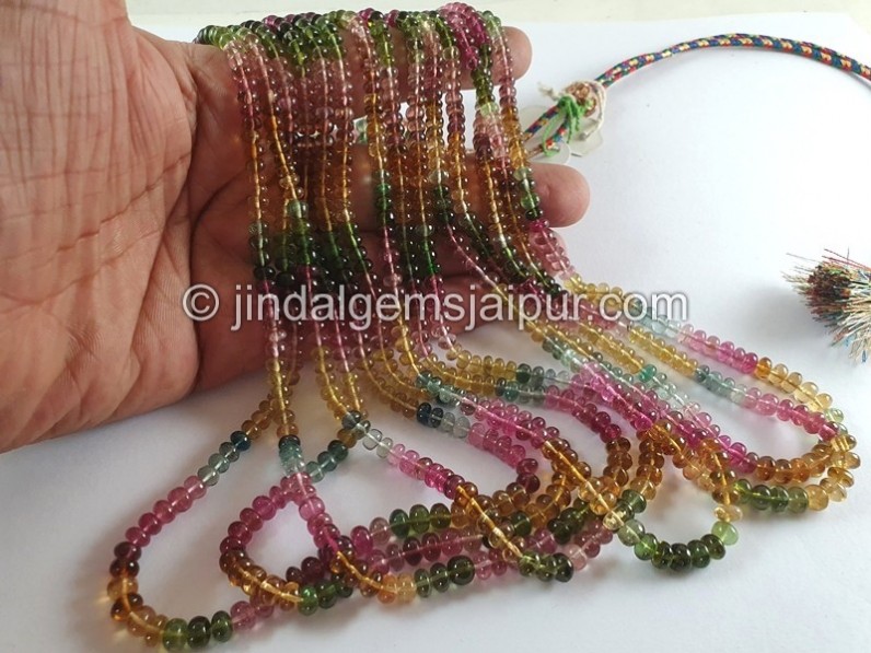 Tourmaline Smooth Roundelle Beads