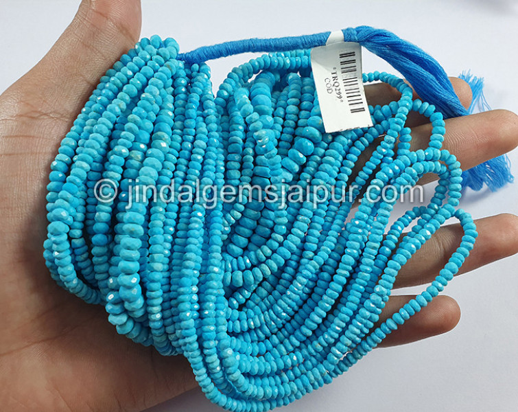 Turquoise Faceted Roundelle Shape Mix Beads