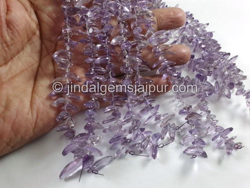 Amethyst Cut Marquisse Shape Beads