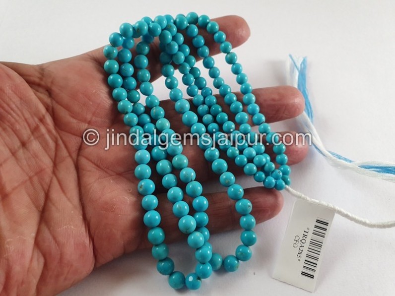 Turquoise Smooth Round Ball Shape Beads