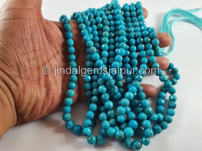 Turquoise Faceted Round Shape Beads