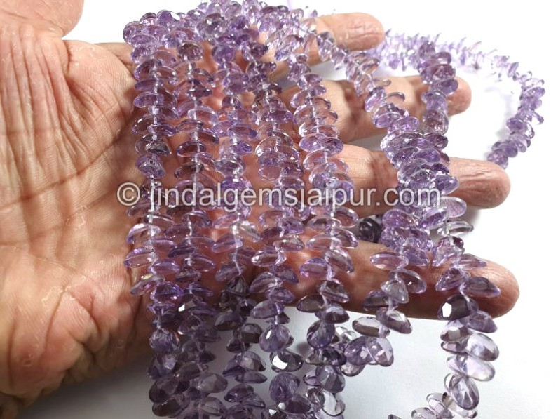 Amethyst Cut Oval Shape Small Beads