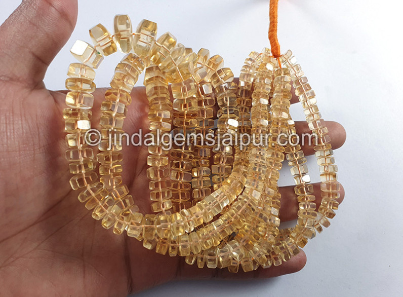 Citrine Step Cut Bolt Shape Beads