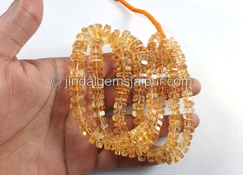 Madeira Citrine Step Cut Bolt Shape Beads