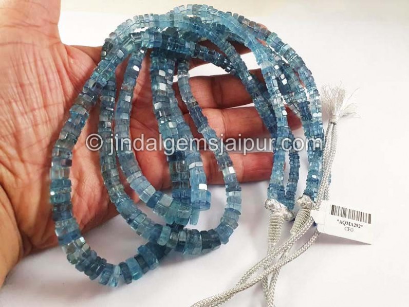 Santa Maria Aquamarine Bolt Shape Beads