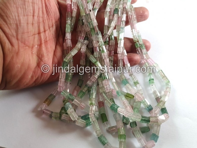 Afghan Tourmaline Step Cut Pipe Beads --  TURA465