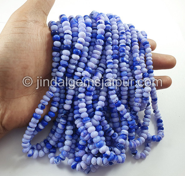 Multi Opal Smooth Roundelle Shape Beads