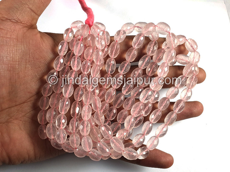 Rose Quartz Faceted Barrel Shape Beads