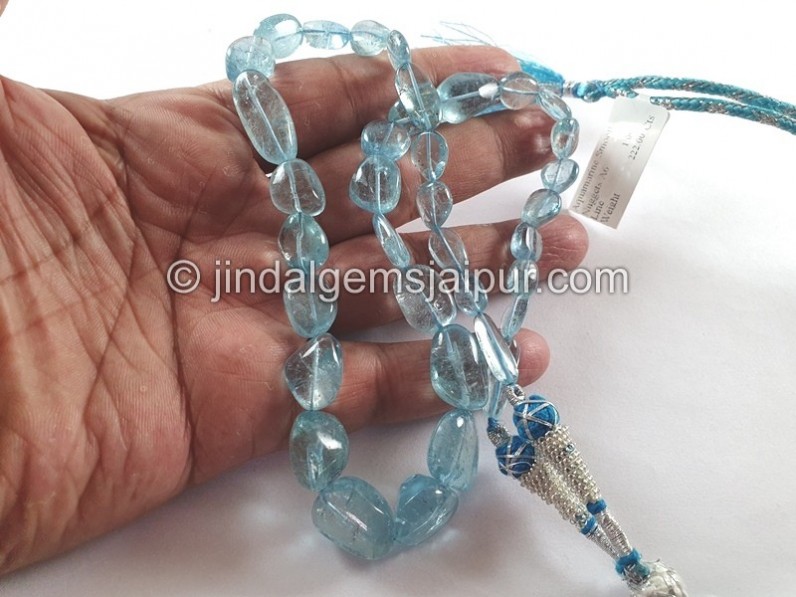Aquamarine Smooth Nugget Beads -- AQMA212