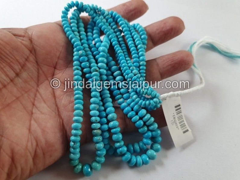 Turquoise Arizona Smooth Roundelle Beads -- TRQ278