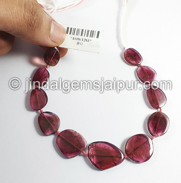 Watermelon Tourmaline Slices Shape Beads