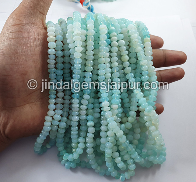 Multi Opal Smooth Roundelle Shape Beads