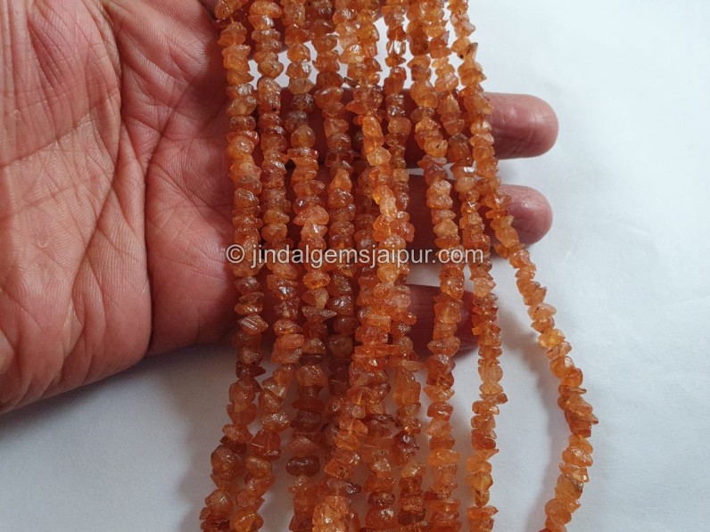 Mandarin Garnet Rough Nugget Beads