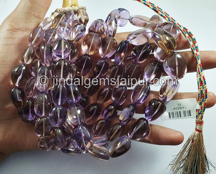 Ametrine Smooth Nuggets Shape Beads