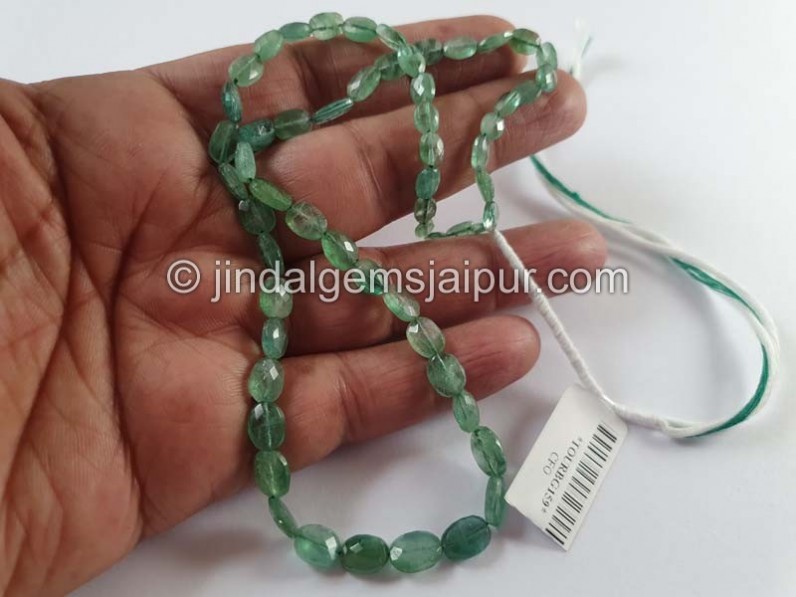 Green Tourmaline Faceted Oval Beads