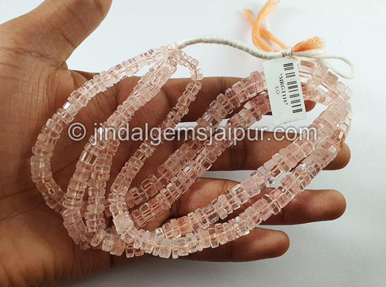 Peach Morganite Bolt Shape Beads
