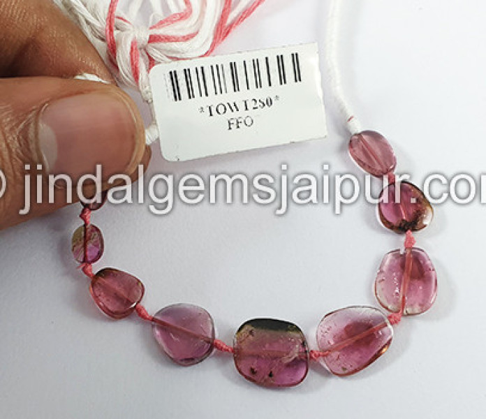 Watermelon Tourmaline Slices Shape Beads