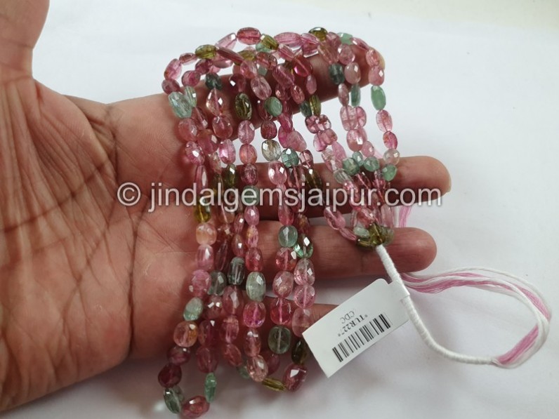 Tourmaline Faceted Oval Beads