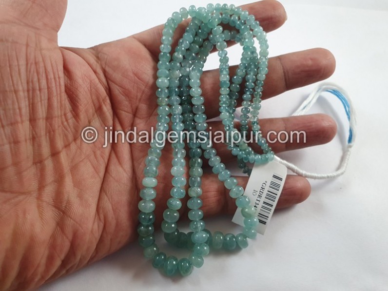 Paraiba Light Grandidierite Smooth Roundelle Beads -- GRDRT62