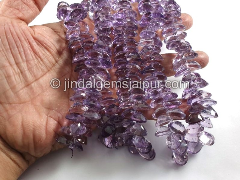 Amethyst Cut Oval Shape Big Beads