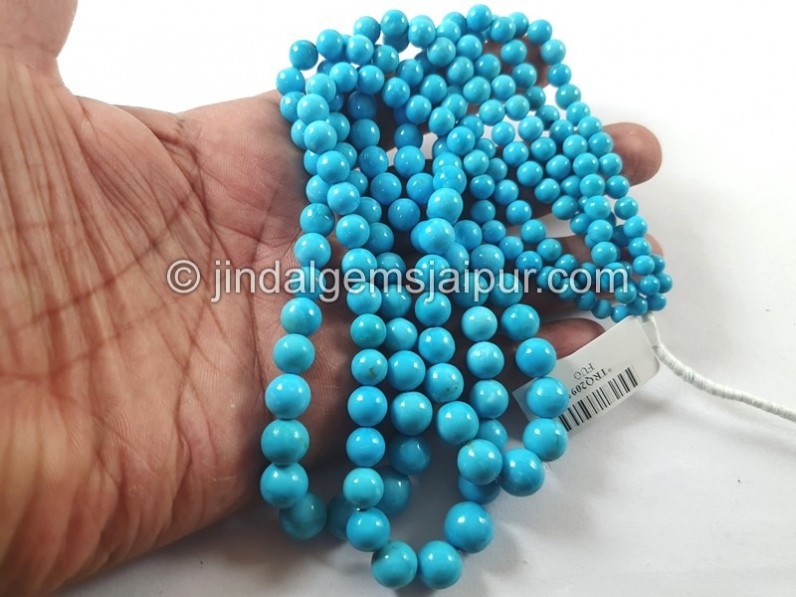 Turquoise Arizona Smooth Balls Beads