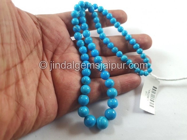Turquoise Arizona Smooth Balls Beads