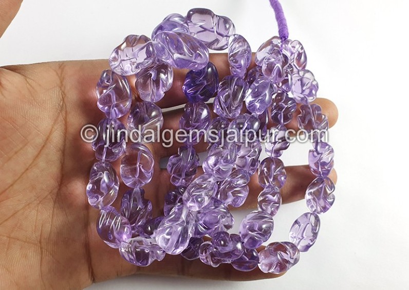 Amethyst Smooth Irregular Mughal Nuggets Beads