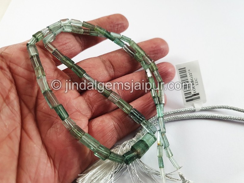 Blue Tourmaline Pipe Shape Beads