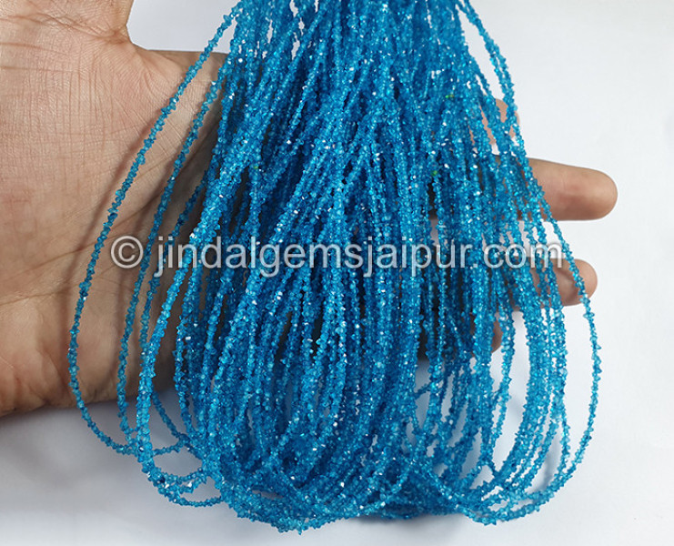 Neon Blue Double Terminated Diamond Quartz Beads