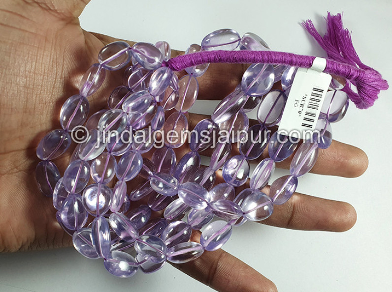 Scorolite Or Lavender Quartz Smooth Nuggets Shape Beads