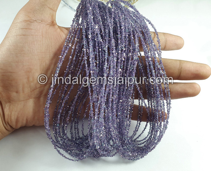 Deep Purple Double Terminated Diamond Quartz Beads