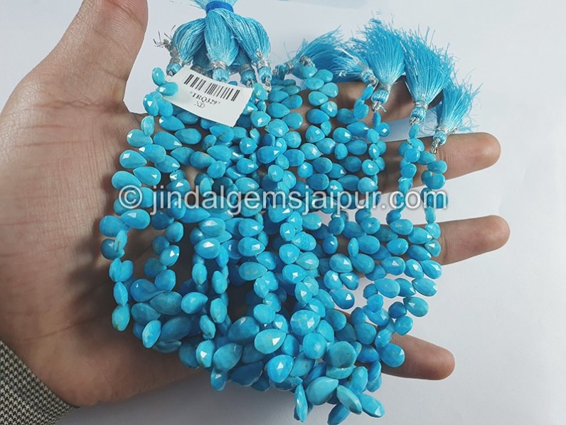 Turquoise Faceted Pear Shape Beads