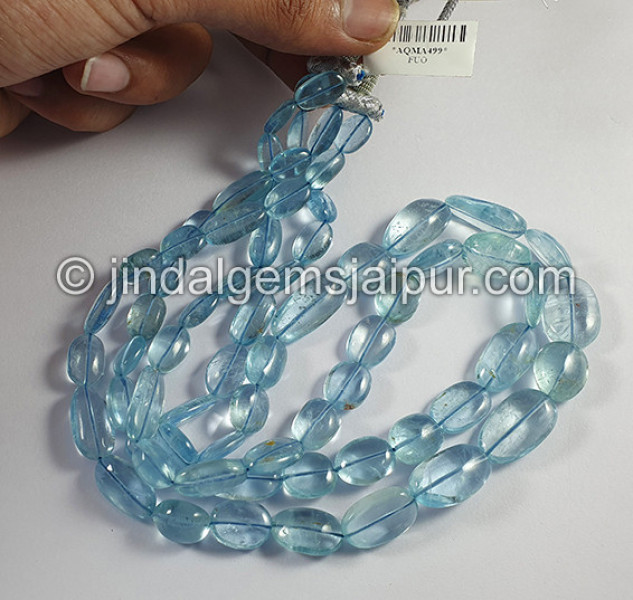 Aquamarine Smooth Nuggets Shape Beads