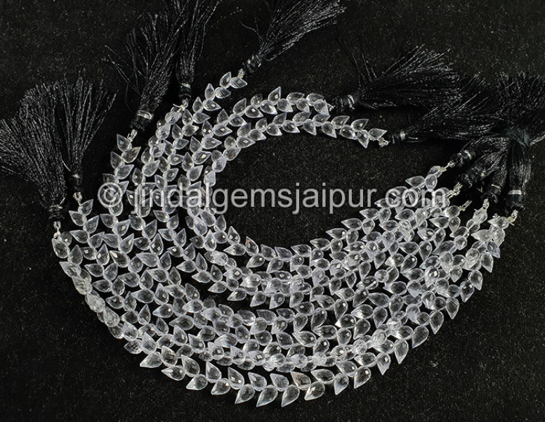 Crystal Quartz Faceted Fancy Drops Shape Small Beads
