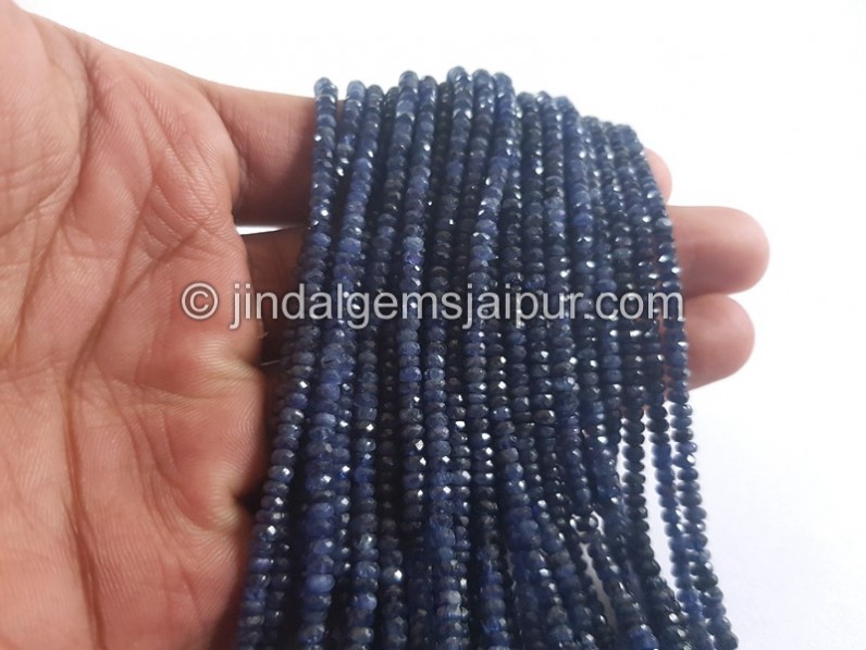 Blue Sapphire Faceted Roundelle Beads -- SPPH155