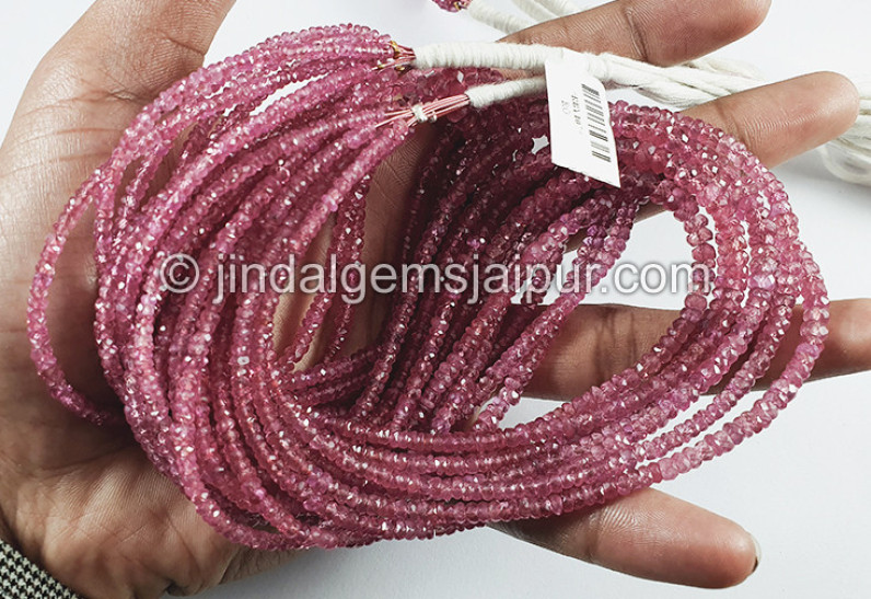 Ruby Shaded Faceted Roundelle Shape Beads