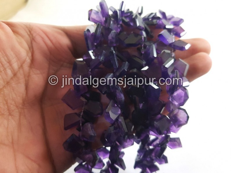 Amethyst Flat Slice Cut Beads