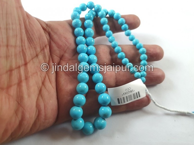 Turquoise Arizona Smooth Balls Beads